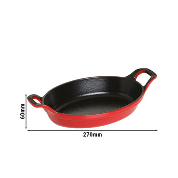 STAUB | SPECIALITIES - Forma do zapiekania - 210mm - żeliwna - Wiśniowa czerwień - Prime Gastro