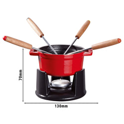 STAUB | SPECIALITIES - Mini zestaw do fondue - Ø 100 mm - wiśniowo - czerwony