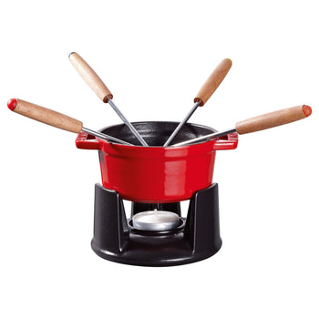 STAUB | SPECIALITIES - Mini zestaw do fondue - Ø 100 mm - wiśniowo-czerwony - Prime Gastro