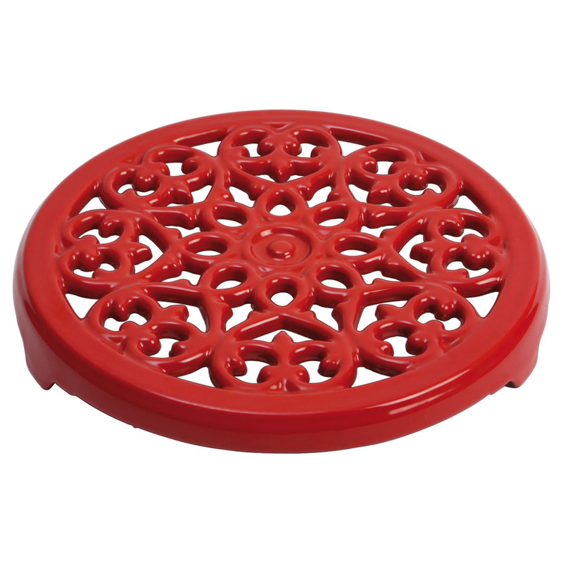 STAUB | SERVING - podkładka pod garnek Lilia - 230mm - Żeliwo - Wiśniowa czerwień