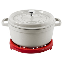 STAUB | SERVING - podkładka pod garnek Lilia - 230mm - Żeliwo - Wiśniowa czerwień