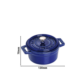 STAUB | LA COCOTTE - Mini Cocotte - Ø 100 mm - Żeliwo - Ciemnoniebieski - Prime Gastro