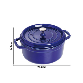 STAUB | LA COCOTTE - Cocotte - Ø 220 mm - Żeliwo - Ciemnoniebieski - Prime Gastro