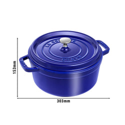 STAUB | LA COCOTTE - Cocotte - Ø 240 mm - Żeliwo - Ciemnoniebieski