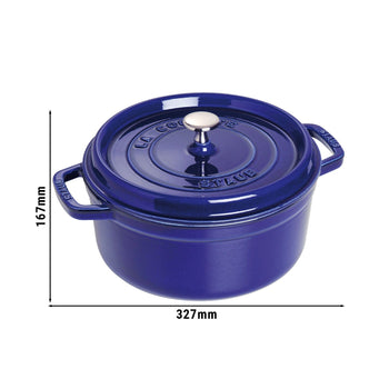 STAUB | LA COCOTTE - Cocotte - Ø 260mm - Żeliwo - Ciemnoniebieski - Prime Gastro