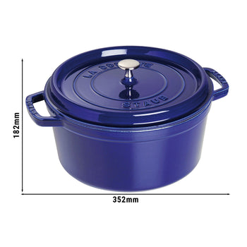 STAUB | LA COCOTTE - Cocotte - Ø 280 mm - Żeliwo - Ciemnoniebieski - Prime Gastro