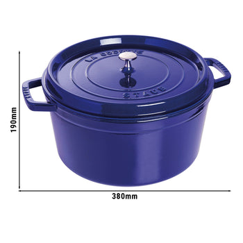 STAUB | LA COCOTTE - Cocotte - Ø 300 mm - Żeliwo - Ciemnoniebieski - Prime Gastro