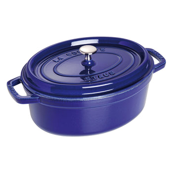 STAUB | LA COCOTTE - Cocotte - owalna - 330mm - Żeliwo - ciemnoniebieska - Prime Gastro