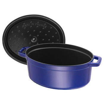 STAUB | LA COCOTTE - Cocotte - owalna - 310mm - Żeliwo - ciemnoniebieska - Prime Gastro