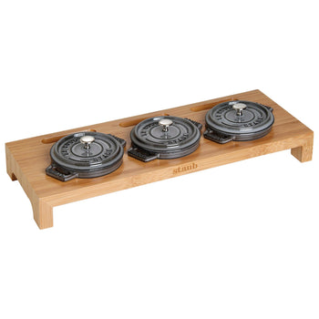 STAUB | SPECIALITIES - Taca do serwowania na 3 mini Cocette - 420x160mm - Bambus - Prime Gastro