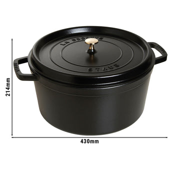 STAUB | LA COCOTTE - Cocotte - Ø 340mm - Żeliwo - Czarny - Prime Gastro