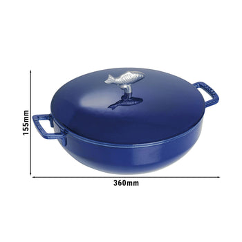 STAUB | SPECIALITIES - Garnek do bouillabaisse - Ø 280mm - Żeliwo - Granatowy - Prime Gastro