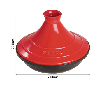 STAUB | SPECIALITIES - Tażin - Ø 280mm - Żeliwo - Wiśniowa czerwień - Prime Gastro
