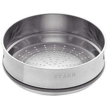 STAUB | LA COCOTTE - Cocotte z wkładem do gotowania na parze - Ø 260 mm - Żeliwo - Grafitowy szary - Prime Gastro