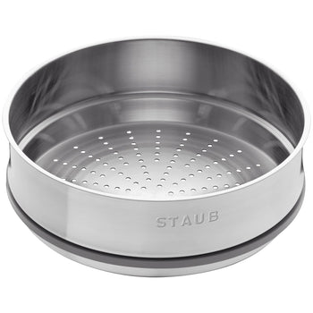STAUB | LA COCOTTE - Cocotte z wkładem do gotowania na parze - Ø 260 mm - Żeliwo - Czarny - Prime Gastro