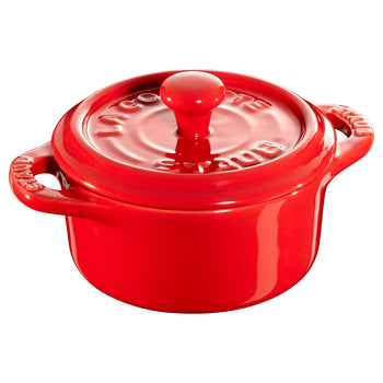 STAUB | CERAMIQUE - Zestaw Cocotte - 4 części - Ø 100 mm - Ceramika - Wiśniowy czerwony kolor - Prime Gastro