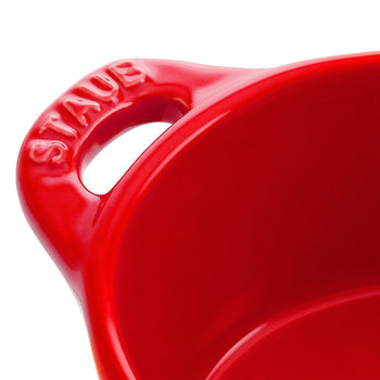 STAUB | CERAMIQUE - Mini Cocotte - Ø 100 mm - okrągła - ceramiczna - kolor wiśniowo-czerwony - Prime Gastro