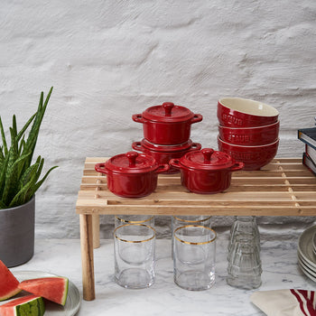 STAUB | CERAMIQUE - Mini Cocotte - Ø 100 mm - okrągła - ceramiczna - kolor wiśniowo-czerwony - Prime Gastro