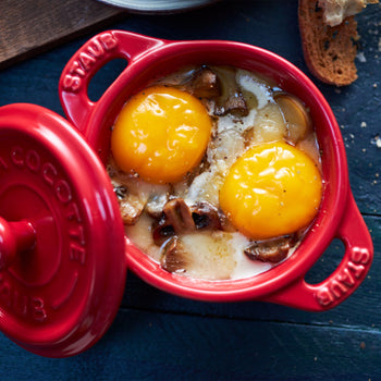 STAUB | CERAMIQUE - Mini Cocotte - Ø 100 mm - okrągła - ceramiczna - kolor wiśniowo-czerwony - Prime Gastro