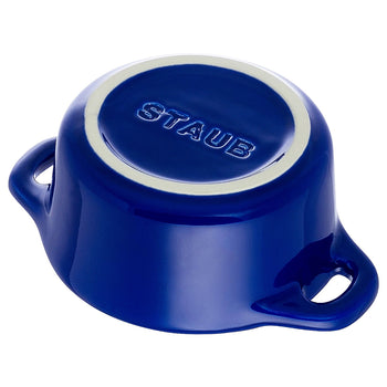 STAUB | CERAMIQUE - Mini Cocotte- Ø 100 mm - okrągła - ceramiczna - ciemnoniebieska - Prime Gastro