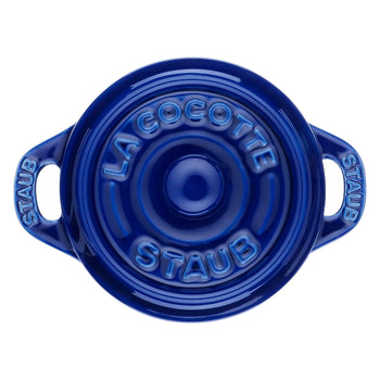 STAUB | CERAMIQUE - Mini Cocotte- Ø 100 mm - okrągła - ceramiczna - ciemnoniebieska - Prime Gastro