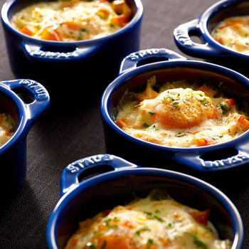 STAUB | CERAMIQUE - Mini Cocotte- Ø 100 mm - okrągła - ceramiczna - ciemnoniebieska - Prime Gastro