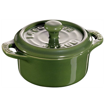 STAUB | CERAMIQUE - Mini Cocotte- Ø 100mm - okrągła - ceramiczna - bazyliowa zieleń - Prime Gastro