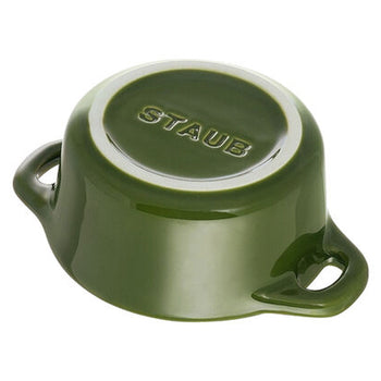STAUB | CERAMIQUE - Mini Cocotte- Ø 100mm - okrągła - ceramiczna - bazyliowa zieleń - Prime Gastro