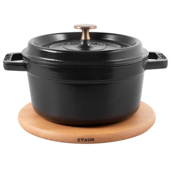 STAUB | SPECIALITIES - Podkładka pod garnek magnetyczna - 160mm - Brązowa - Buk - Prime Gastro