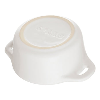 STAUB | CERAMIQUE - Mini Cocotte - Ø 100mm - okrągła - ceramiczna - czysta biel - Prime Gastro