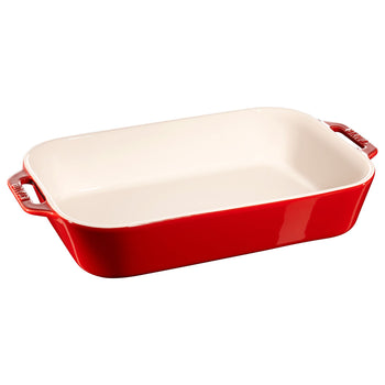 STAUB | CERAMIQUE - Naczynie do zapiekania - 340x240mm - Ceramika - Wiśniowy czerwony kolor - Prime Gastro