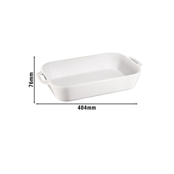 STAUB | CERAMIQUE - Naczynie do zapiekania - 340x240mm - Ceramika - Czysta biała - Prime Gastro