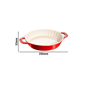 STAUB | CERAMIQUE - Forma do ciasta - Ø 280mm - Ceramika - Wiśniowa czerwień - Prime Gastro