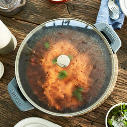 STAUB | SPECIALITIES - Wok ze szklaną pokrywą - Ø 300mm - Żeliwo - Czarny