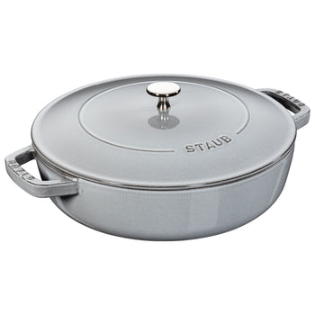 STAUB | BRAISERS - Brytfanna z Chistera Drop-Structure - 280mm - Żeliwna - Grafitowa szara - Prime Gastro