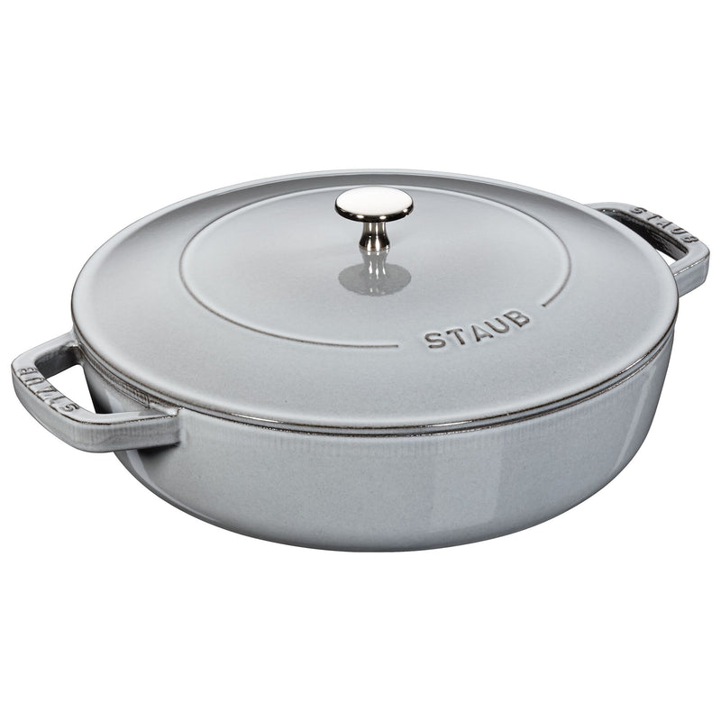 STAUB | BRAISERS - Brytfanna z Chistera Drop - Structure - 280mm - Żeliwna - Grafitowa szara