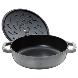 STAUB | BRAISERS - Brytfanna z Chistera Drop - Structure - 240mm - Żeliwna - Grafitowa szara