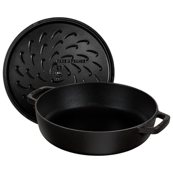 STAUB | BRAISERS - Brytfanna z Chistera Drop-Structure - 280mm - Żeliwna - Czarna - Prime Gastro