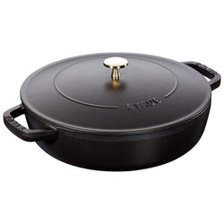 STAUB | BRAISERS - Brytfanna z Chistera Drop - Structure - 240mm - Żeliwna - Czarna