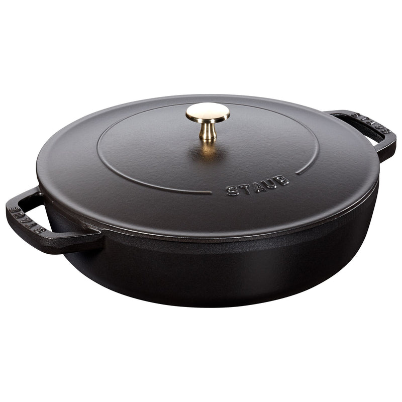 STAUB | BRAISERS - Brytfanna z Chistera Drop - Structure - 240mm - Żeliwna - Czarna