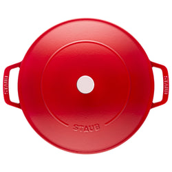 STAUB | BRAISERS - Brytfanna z Chistera Drop - Structure - 280mm - Żeliwna - Wiśniowo - czerwona