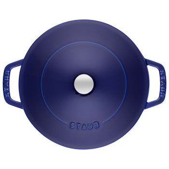 STAUB | BRAISERS - Brytfanna z Chistera Drop-Structure - 280mm - Żeliwna - Ciemnoniebieska - Prime Gastro