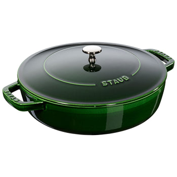 STAUB | BRAISERS - Brytfanna z Chistera Drop-Structure - 240mm - Żeliwna - Bazyliowa zieleń - Prime Gastro