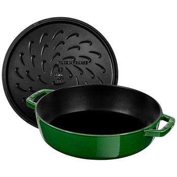 STAUB | BRAISERS - Brytfanna z Chistera Drop-Structure - 240mm - Żeliwna - Bazyliowa zieleń - Prime Gastro