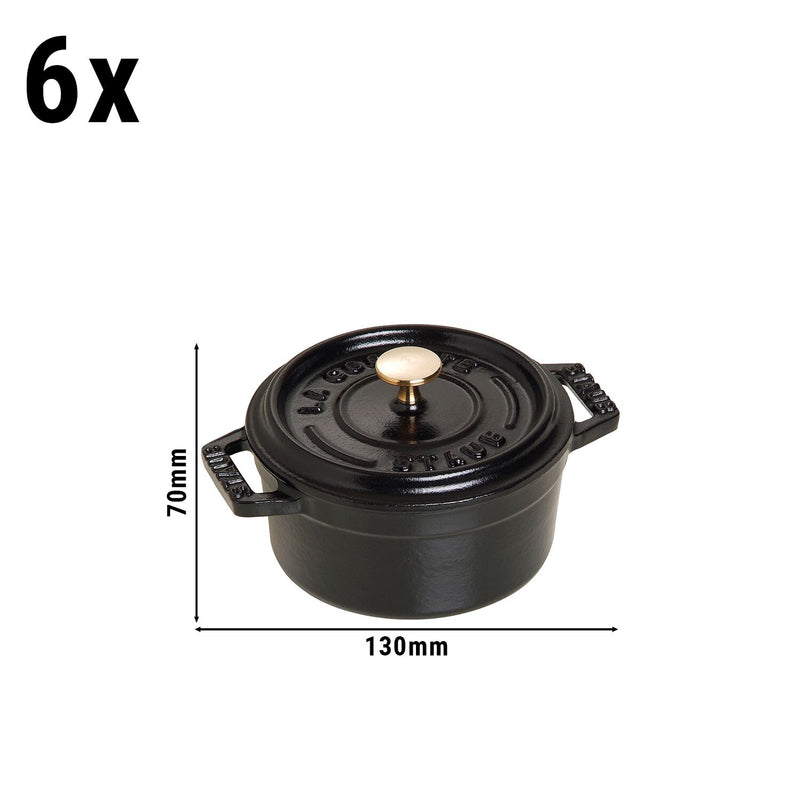 STAUB | LA COCOTTE - Zestaw Cocotte - 6 - częściowy - Żeliwo - Czarny