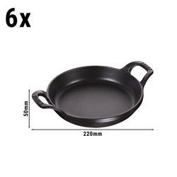 STAUB | SPECIALITIES - Zestaw foremek do piekarnika - 6 szt. - okrągłe - czarne