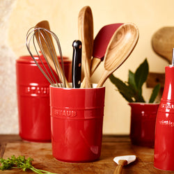 STAUB | CERAMIQUE - Uchwyt na przybory kuchenne - Ø 110mm - Ceramika - Wiśniowy czerwony