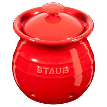 STAUB | CERAMIQUE - Pojemnik na czosnek - 0,5 litra - Ceramika - Wiśniowa czerwień - Prime Gastro