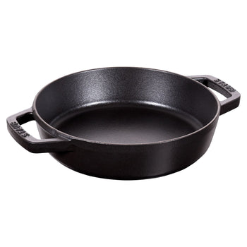 STAUB | PATELNIA - Patelnia do smażenia z 2 uchwytami - Ø 200mm - Żeliwo - Czarny - Prime Gastro