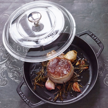 STAUB | PATELNIA - Patelnia do smażenia z 2 uchwytami - Ø 200mm - Żeliwo - Czarny - Prime Gastro